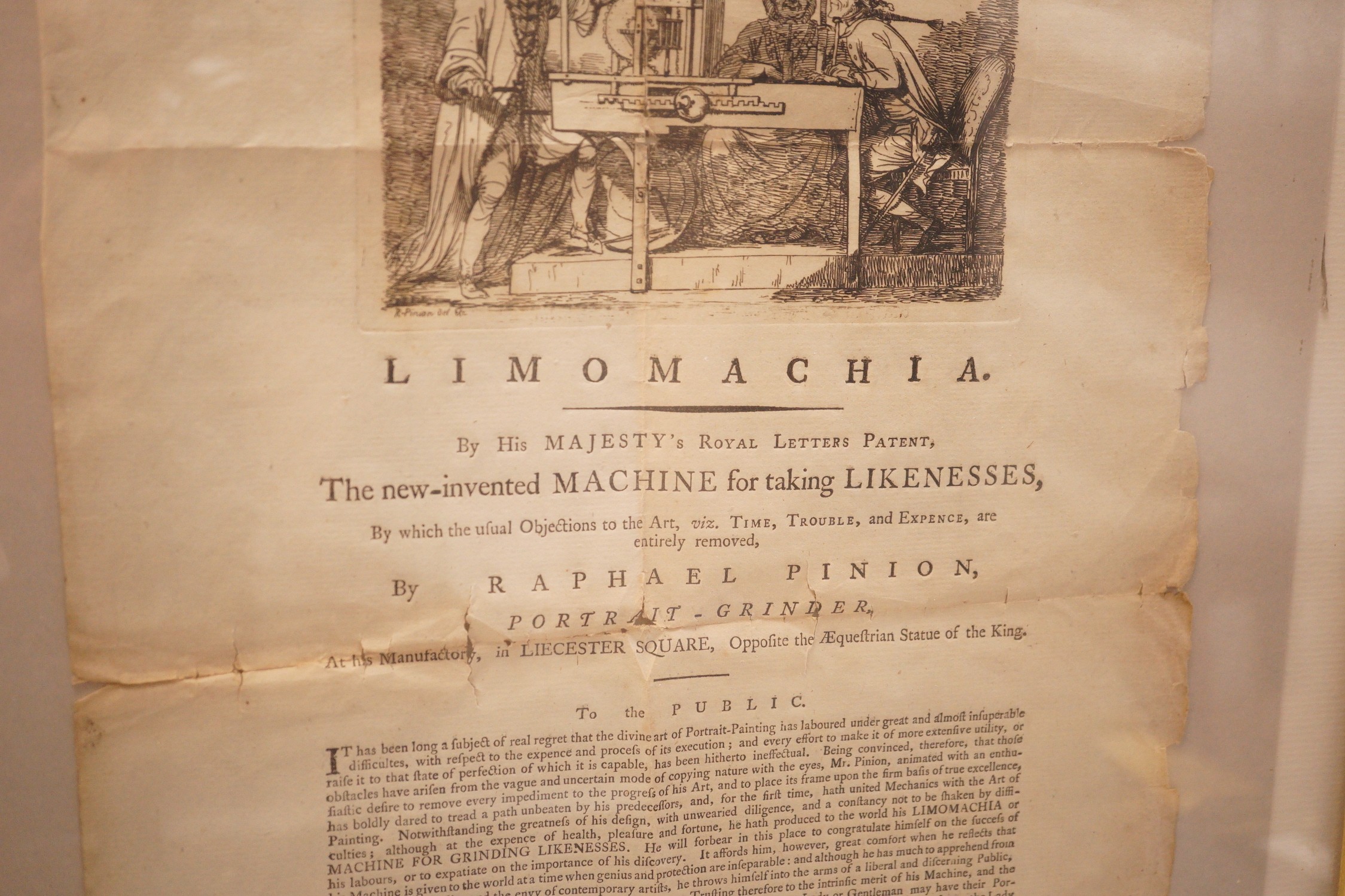 Limomachia, Raphael Pinion, framed page